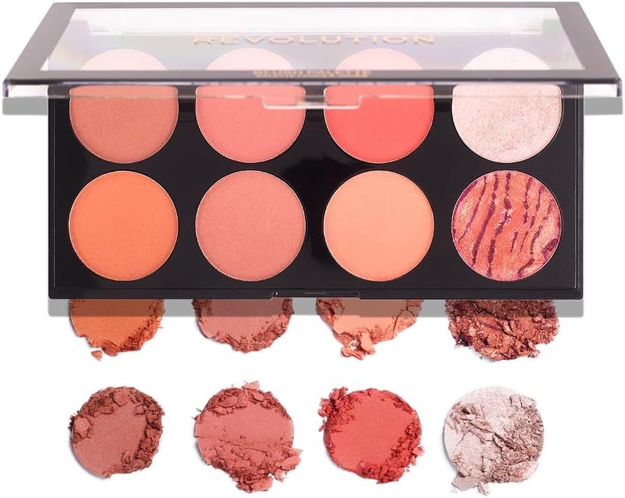 MakeUp Revolution Revolution Hot Spice Pembe Tonlu 8'li Allık Paleti