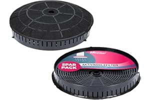 McFilter I 2x filtre à charbon actif Ø 172mm pour hotte aspirante adapté au filtre à charbon Elica CFC0038668 Typ57, Nyttig 440, AEG 055171138 4055217501 Bauknecht Whirlpool 48400008824