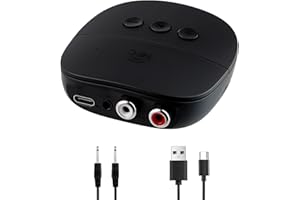 LUMITREX Bluetooth 5.2 Empfänger mit 3.5 Klinke & RCA für HiFi-Anlage, Bluetooth Audio Receiver für Home Lautsprecher
