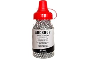 ADCSHOP 1500 Sfere in Acciaio Calibro 4,5 mm - Munizioni - per Armi Aria compressa Pistole CO2 4,5 mm Steel BBS Calibro 4,5 mm
