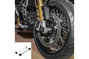 TAZGANTAX Motorcycle Front Wheel Slider Axle Fork Slider Wheel Protector Crash Pad an-ti Fall Fame Slider Compatible with B.M.W R Nine T R9T R NINET R 9T R-9-T 2014 2015 2016 Accessories 14-16 (Silver)