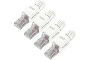 VCELINK Connecteur RJ45 Sans Outil, Fiche De Terminaison De Terrain, Cat 7 Fiche RJ45 modulaire plaqué or, Connecteur UTP CAT6A sans outil pour câble réseau CAT7, CAT6A, 23-26 AWG 10Gbps lot de 4