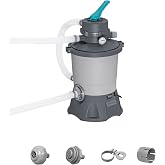 Bestway 3596L Yer &Uuml;st&uuml; Havuz Kum Filtresi Pompası - 30,5 cm x 30,5 cm x 62 cm - Gri/Yeşil