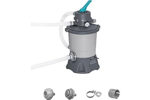 Bestway Pompe de filtration à sable pour piscine hors sol 3 596 L - 30,6 cm x 30,6 cm x 62 cm - Gris/Vert