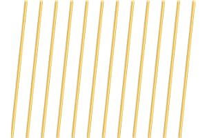 iMeistek 1mm Messingstab, 100mm Länge Runde Metall gerade Messing-Pin-Stäbe für RC-Modelle DIY Crafts (12PCS)