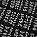 Anself Floral Design 3D Nail Art Stickers Decals Manicure Decoration Beautiful Fashion Accessories White 30 Sheet