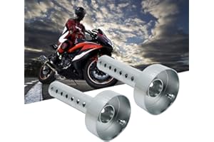 ‎RILOER Riloer -Motorrad -Auspuffschalldämpfer, universeller einstellbares abnehmbares Motorrad können Schalldämpfer Schalldaffeln für 35/48/60 -mm -Schwanzabgase, Schwarz/Silber