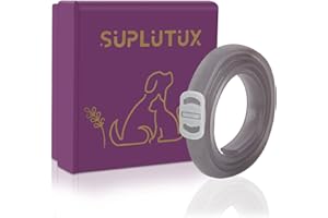 SuplutuX Beruhigungshalsband für Hunde und Katzen, Anti-Angst-Halsband mit Einstellbarer Größe, Wasserdicht Beruhigungsmittel für Hunde mit Pheromonen Natürliche für Hunde Aller Größen
