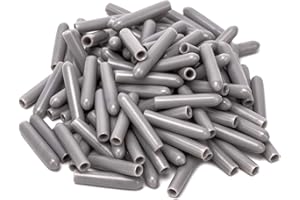 BAIJ Geschirrkorb Schutzkappe,100er Pack PVC Geschirrspüler Geschirrkorbkappen Geschirrspüler Kappen Universal Schutzkappen Abdeckkappen für Spülmaschinen-Körbe 1 Zoll 3mm Innendurchmesser Grau