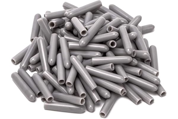 Capuchons pour lave-vaisselle Panier,100 Pack Capuchons pour Dents Dans Lave-vaisselle Paniers en PVC Universelle Broches de Protection Antirouille et Anti-rayures Gris