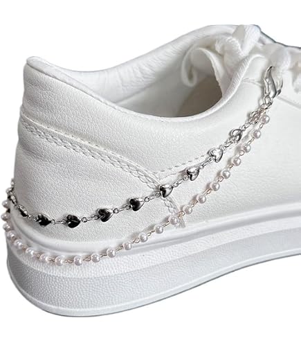 Nbeads Chaînes De Chaussures Strass Cristal – 4 Pcs 2 Styles Élégants, Accessoires Bling Pour Sneakers, Bottes Et Lacets
