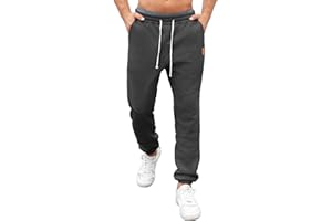 VORVOWRY Pantalon Jogging Homme Hiver Doublé Polaire Thermique Chaud avec Cordon de Serrage et Poches Pantalon de Sport Décontracté