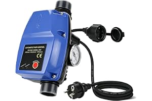 Pumpstyrning, Vattentrycksförhöjande Pump Med Torrloppsskydd, Tryckindikator Och Kabel, IP65 Pumpstyrning Tryckbrytare Max 10