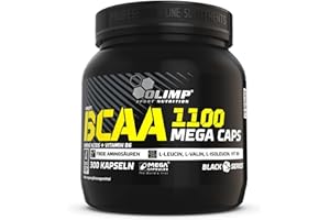 ‎OLIMP SPORT NUTRITION OLIMP SPORT NUTRITION- BCAA 1100 Mega Caps. Aminosäuren Kapseln (300Stk). Hochdosiertes Nahrungsergänzungsmittel