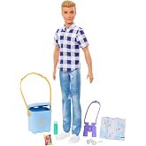 Barbie Ken Kampa Gidiyor Oyun Seti Ken ve aksesuarları, 3 yaş ve &uuml;zeri i&ccedil;in oyuncak HHR66