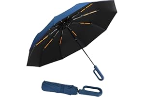 Cooloutdoors Unisex Automatik-Faltschirm Regen oder Sonne - 10 Knochen Wind und regen resistent, UV-geschützt, mit Bergsteigen Schnalle Griff