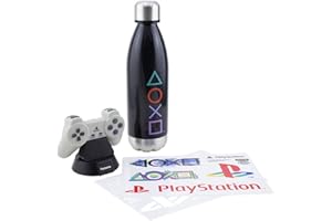 Paladone Playstation Coffret cadeau avec icônes lumière, autocollants et bouteille - Produit officiel