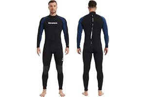 Lemorecn Mens Wetsuits 3/2mm Neoprene Wetsuit for Men Full Body Diving Suit for Men