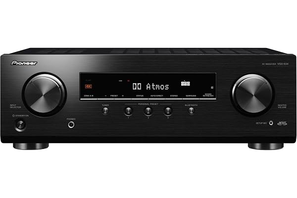 Pioneer VSX-534 Récepteur (5x150 Watt, Dolby Atmos, DTS:X, MCACC, Advanced Sound Retriever, AM/FM, Bluetooth, USB), Noir