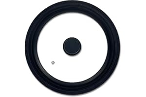 Homatz Universal Pots Pans Lid Fit for 26cm, 28cm, 30cm Cookware, Tempered Glass Lid - Cooking Pots Saucepan Frying Pan & Skillets Cover - Heat Resistant Silicon Rim & Knob (26/28/30 cm)