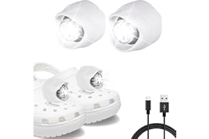 CORESLUX Croc Lights 2Pcs, Headlights for Croc Shoes with IPX5 Waterproof & 3 Light Modes Headlights, Croc Shoes Lights for Walking, Cycling, Adults, Kids