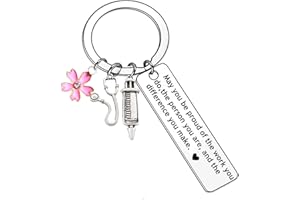 WOWTLMY Keyring Nurse Gifts Medical Nurse keychain Gift for Birthday Christmas Thanksgiving Day Nurse Gifts Keychain,Student Nurse Gifts Keychain Graduation Gifts Nurses Day Gift Keyring with Gift Box