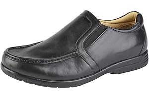 Roamers Mens Leather XXX Extra Wide Twin Gusset Casual Shoe