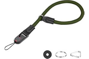 HOTUT Camera Wrist Strap,Climbing Rope Camera Wrist Band with Release Buckle,Quick Release Hand Strap for Photographers,Nylon Rope Band for SLR DSLR Digital Mirrorless(Green)