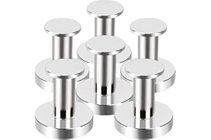 OCEUMAOA 6 Pack Magnetic Hooks Heavy Duty Strong Neodymium Magnet with Hooks for Hanging Coats and Bags Kitchen Fridge Classroom Office Camping Silver 36mm