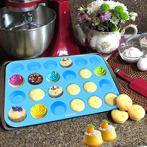 Ankway muffin backform Backform aus Silikon DIY Schokolade Cookies backen 12 Tassen & 24 Tassen - 6
