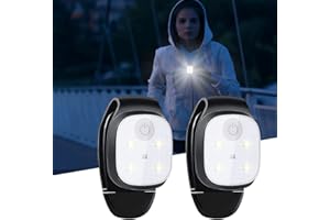 Yuragim LED Clip Lampe, 2 Stück Lauflicht LED Stirnlampe Wiederaufladbar Clip Lampe Wasserdicht Kopflampe Kleinstirnlampe Sicherheitslicht Laufzubehör für Joggen Klettern Läufer Angeln Camping Wandern