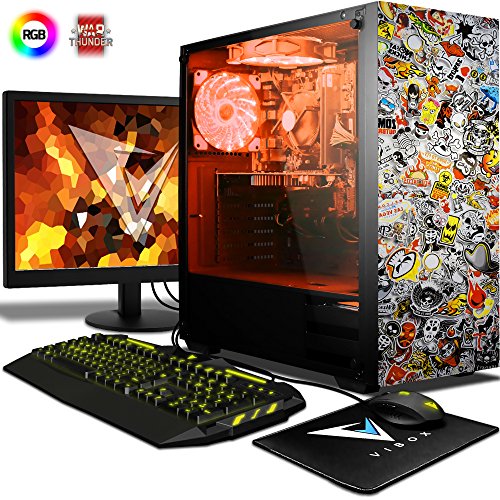 VIBOX Killstreak GSR750T-141 Gaming PC Ordenador de sobremesa con Cup n de Juego 22 HD Monitor 4 1GHz Ryzen 8-Core GeForce GTX 1050 Ti 32GB DDR4 RAM 240GB SSD 2TB HDD Sin OS VIBOX Killstreak GSR750T-141 Gaming PC Ordenador de sobremesa con Cup n de Juego 22 HD Monitor 4 1GHz Ryzen 8-Core GeForce GTX 1050 Ti 32GB DDR4 RAM 240GB SSD 2TB HDD Sin OS
