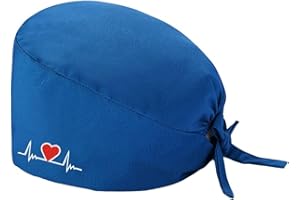 DaPongZhi Calot Chirurgien Femme Chapeaux de Travail avec Boutons et Cravate Chapeau Réglable Respirants Turban Imprimé Casquette Chapeau de Beauté Chapeaux Unisexe de Cuisinier