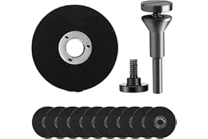 CHILOSKIT Cut-Off Wheel Mounting Mandrel Holder 3/8" & 1/4" Arbor Hole with 1/4" Shaft Stem and 15 Mini Metal Cutting Wheels Cutter Discs for Die Grinder Accessories Drill Rotary Tool