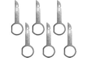 SUJEBKC 6 Piezas Extractor De Radio De Coche,Llaves De Desbloqueo De Radio De Coche Compatible con Desmontaje De Estéreo De Coche