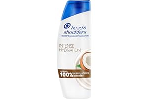 Head & Shoulders Intense Hydration Shampoing Antipelliculaire 330ml à l'Huile de Coco. Usage Quotidien. Jusqu'à 100% des Pellicules Éliminées, Cliniquement Prouvé. Tous Types de Cheveux