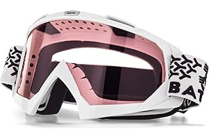 KINGBIKE Motocross Brille,Mtb Brille Dirt Bike ATV Crossbrille goggle,Sicherheit ATV Tactical Riding Motorradbrillen für MäNner Frauen Jugend Fit ÜBer Brille Uv400 Schutz Bruchsicher