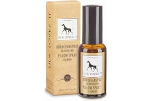 Spray d'ambiance pour chiens - spray parfumé naturel, à l'huile essentielle de lavande, détend et neutralise les mauvaises odeurs, SPRAY POUR CORBEILLE de LILA LOVES IT, 50 ml