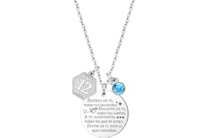 Bacaemo Collar de Cumpleaños 10 Años 15 Años 21 Años - 70 Años Regalo de Cumpleaños Original Regalo Colgante Collar de Inspiración para Mujeres y Niñas Joyas