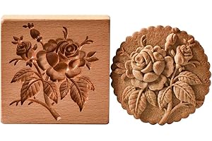 KKPLZZ Drewniana forma do pieczenia ciastek, foremka do wycinania ciastek, foremka do wycinania ciastek, foremka do ciastek różowych, drewniane formy do ciastek do samodzielnego wykonania czekoladek, cukierków, słodyczy