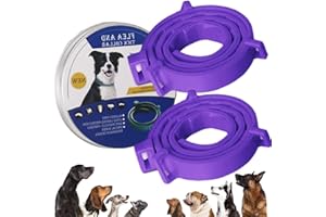 HOTANJI 2 Pcs Dog Flea Collars Flea and Tick Collars Adjustable Pet Flea Collar Dogs Calming Collar Calm Collar for Dogs Waterproof Adjustable Dog Collars for Large Dogs （63cm）