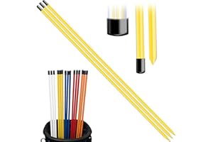 FINGER TEN Golf Alignment Sticks Swing Trainer Tool 48 Inch Value 3 Pack/6 Pack,Golf Alignment Aid Practice Rod for Golf Training Aid