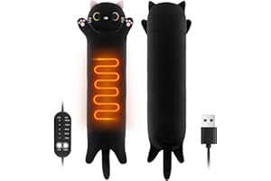MEWMIX Katzen Heizdecke Kuscheldecke mit Abschaltautomatik, Elektrisches Heizkissen Usb für Periode, Warmies Wärmekissen Nacken Rücken Schulter Bauch, Weihnachtsgeschenke für Frauen Mädchen Katzenliebhaber
