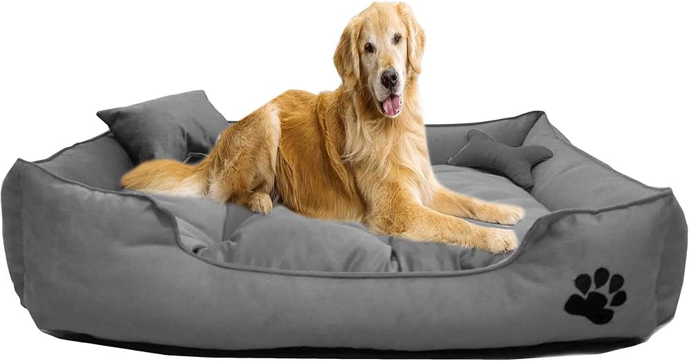 Mavi Vitrin Yıkanabilir Ultra Soft Köpek Yatağı Large (Büyük Irklar İçin) (Gri)