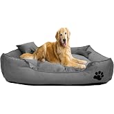 Blue Showcase Washable Ultra Soft Dog Bed Large (For Large Breeds) (Grey)