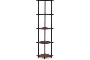 Furinno Ripiano Angolare a 5 ripiani Dark Cherry and Black 5 livelli