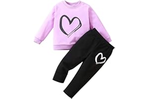 SoLu DAY8 Vetement Fille Hiver Pas Cher Jogging 1-6 Ans Ensemble Fille 2 Pièces Survetement Enfant Casual Tenu Habit Sport Pull Manche Longue Sweat + Pantalon