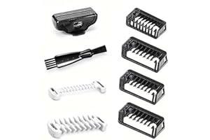 CDDCWZ Pettine protettivo per accessori - Set con pettini di fissaggio da 1/2/3/5 mm Kit accessori Oblade, compatibile con O Blade QP2520 QP2620 QP2734 QP2824 QP25XX QP26XX e serie 360 ​​Pro. (6 pezzi, nero)