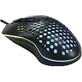 DIERYA Gaming Maus Optischer Sensor mit 16000 DPI,Superleichte kabelgebundene RGB Honeycomb Mouse,7 Tasten programmierbarer T