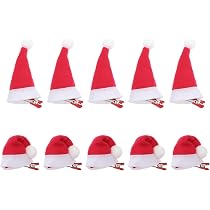 10 Stück Weihnachts-Haarspangen – Rote Santa-Hütchen Für Kinder & Teens